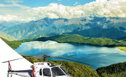 enjoying our helicopter tour in rara
